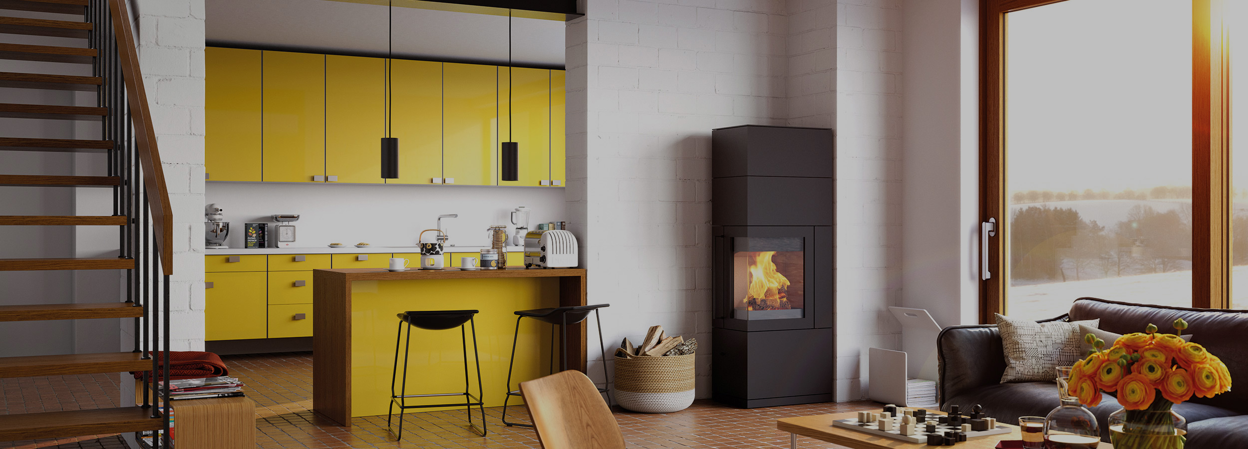 HASE Kaminofen Wohnraumbild SendaiPro 165